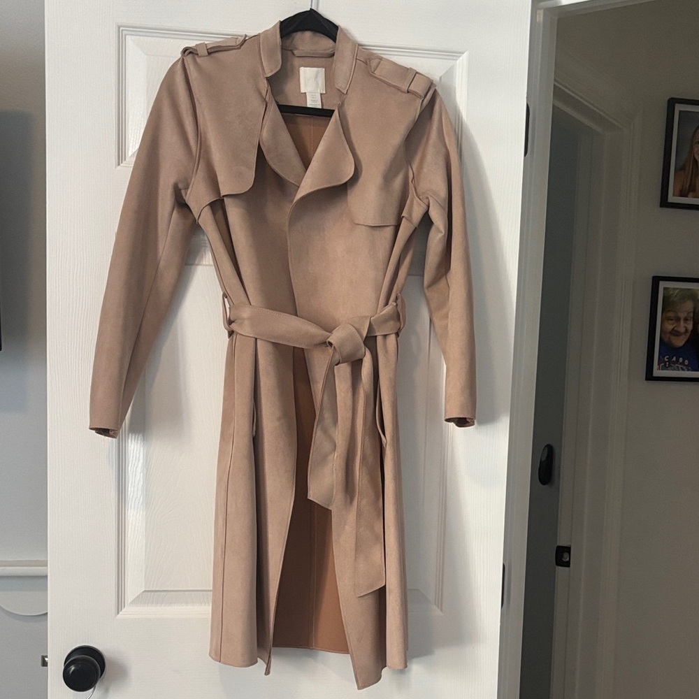 H&M Elegant faux micro suedes Trench Coat